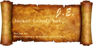 Jeckel Erzsébet névjegykártya